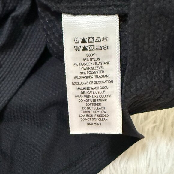 Women Tommy Bahama Pullover Quarter Zip Active Waffle Knit in Black Size Large - Picture 9 of 9